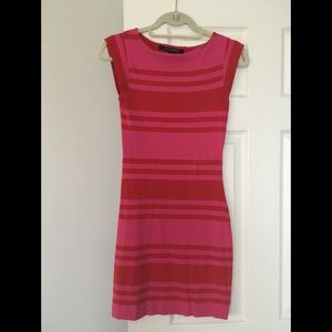 French Connection Bodycon Dress Red Pink size 4